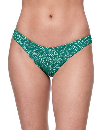 Oysho Medium-coverage U-cut Jacquard Bikini Briefs Verde Acqua Verdi | 59207-CUYF
